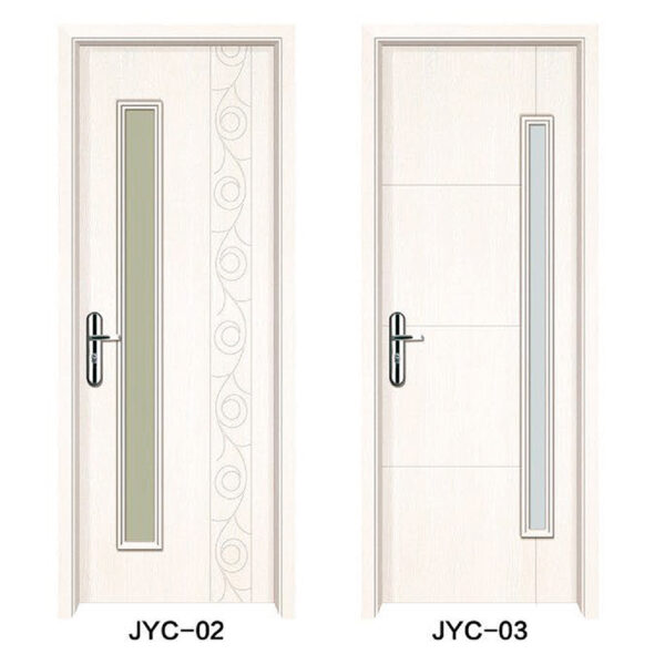 WPC Door with Long - strip Glass Panel - Image 5