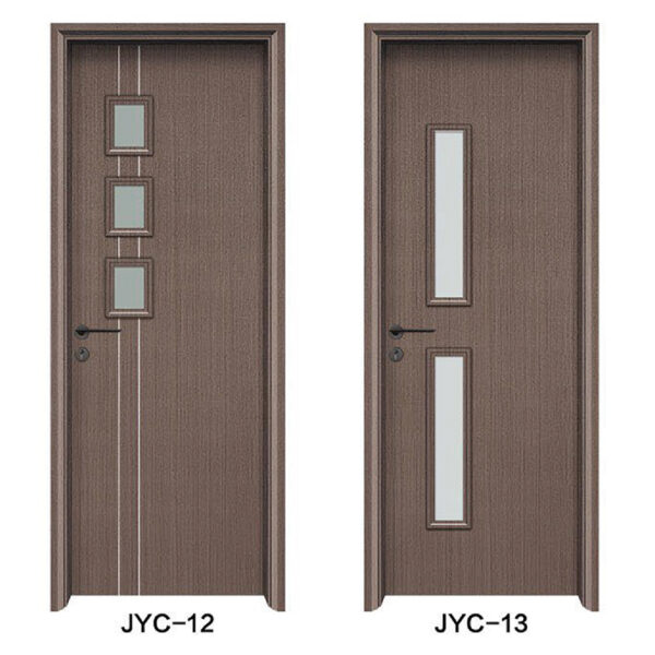 WPC Door with Square Glass Panels - Image 3