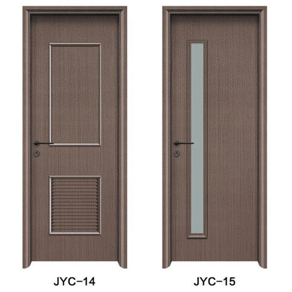 WPC Door with Square Glass Panels - Image 4