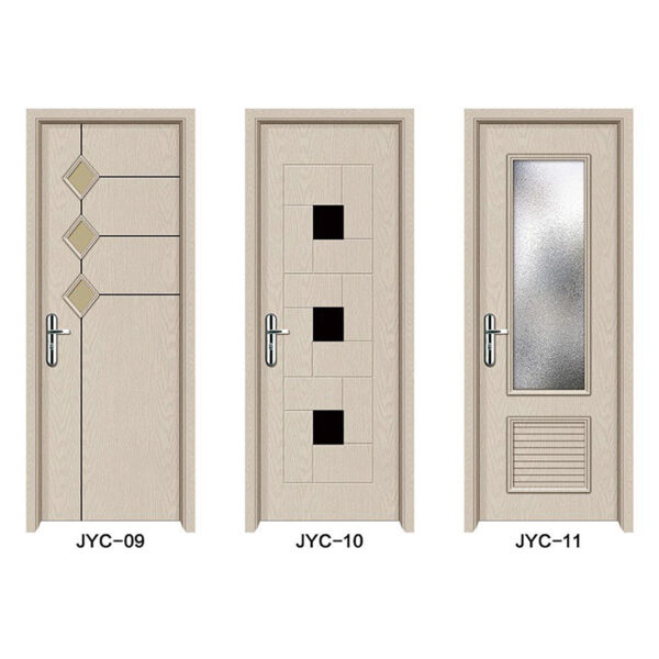 WPC Door with Square Glass Panels - Image 5