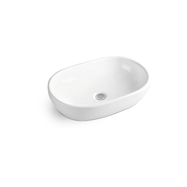 SABER Oval Ceramic Wash Basin (Saudi Villa, Stain-Resistant Glaze)
