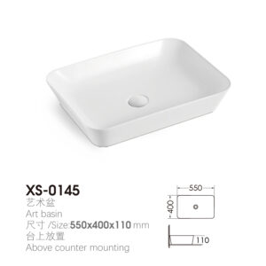 Rectangular 550x400x110mm Above Counter Wash Basin for Aquarium Project XS-0145