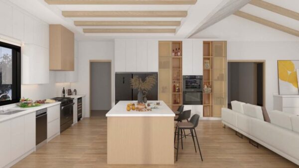 Bright and Airy Kitchen with Light Color Wood Cabinets - Image 3