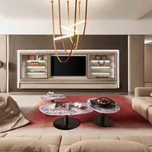 Full House Customization in Modern Italian Style Wood Veneer Finish