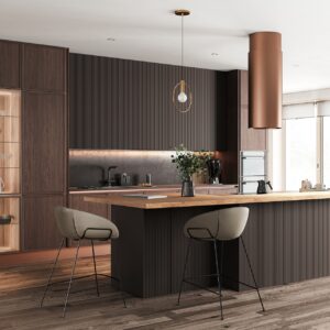 Modern Elegance with Glossy Lacquer Kitchen Cabinets