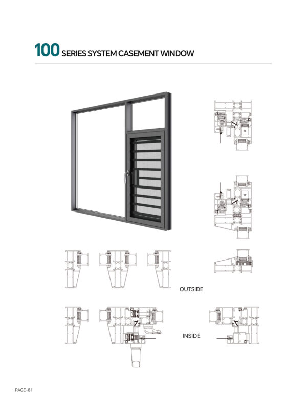100 Thermal-break Casement Window (with flyscreen) - Image 3