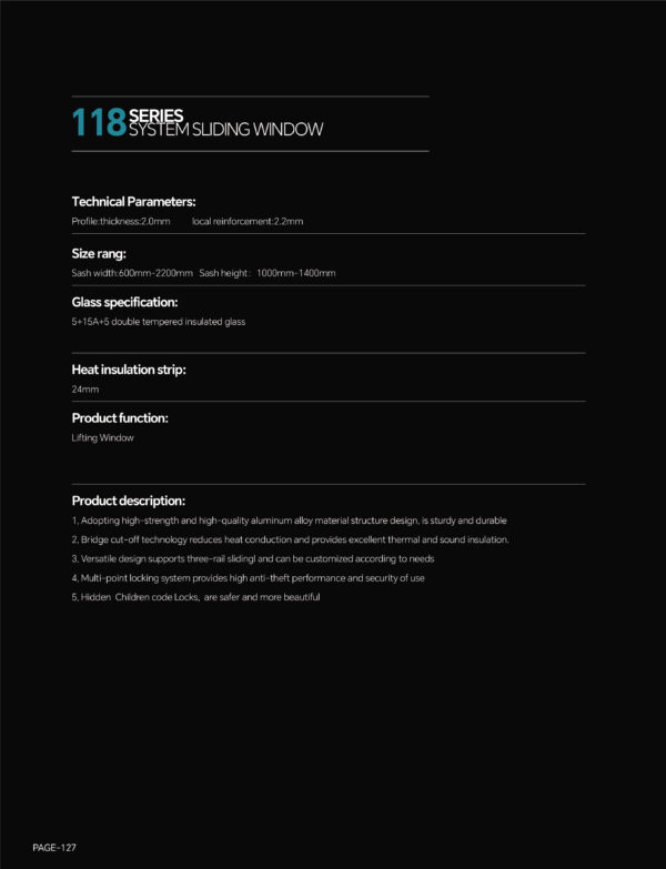 118 Thermal-break 3-track Sliding Window (with flyscreen) - Image 4