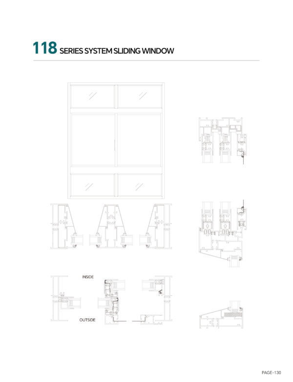118 Thermal-break 3-track Sliding Window (with flyscreen) - Image 2