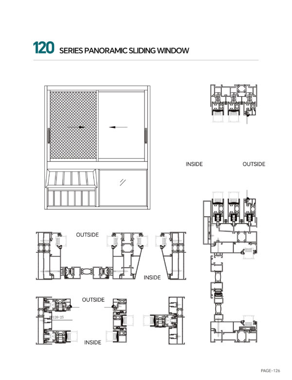 120 Thermal-break 3-track Sliding Window(with flyscreen) - Image 2
