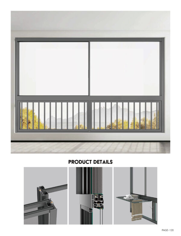 138 Thermal-break Slimframe 3-track Sliding Window(with flyscreen) - Image 2