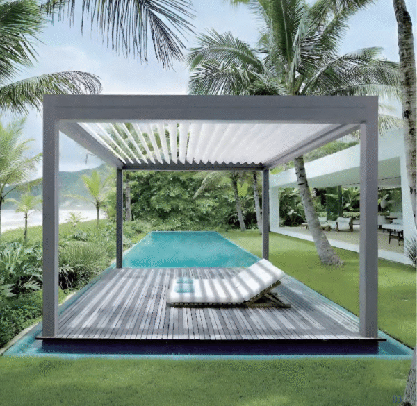Smart Aluminum Pergola: Auto Weather-Response & Easy Control