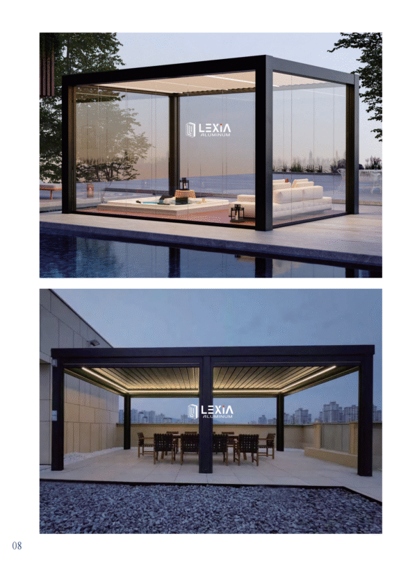 Smart Aluminum Pergola: Auto Weather-Response & Easy Control - Image 3