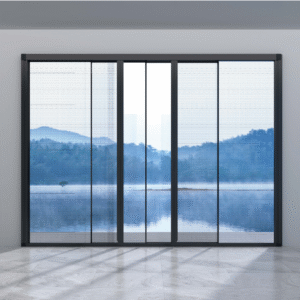 Minimalist Roller Screen Windows & Doors: Transparent & Safe