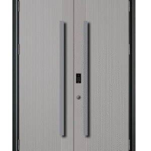 Aluminum System Armor Doors with Vertical Striped Texture (Single & Double Models)