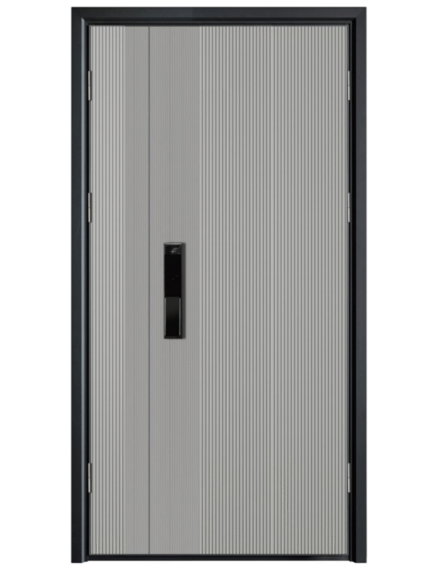 Aluminum System Armor Doors with Vertical Striped Texture (Single & Double Models) - Image 2