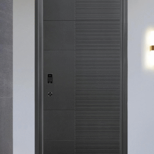 Vertical Striped & Flat Panel Combined Aluminum Thermal Armor Doors