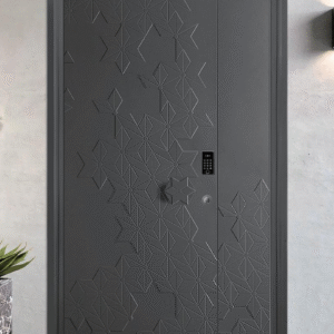 Artistic Patterned Aluminum Thermal Armor Doors