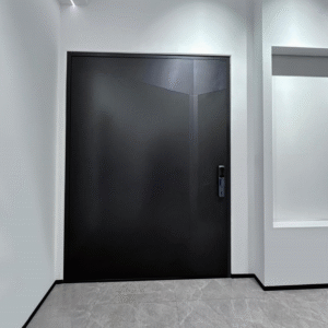 Aluminum Thermal Pivot Door with Full - Panel Embossed Pattern