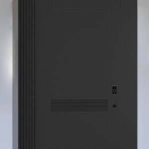 Arabic - Styled Aluminum Security Door: Blessed Design + Smart Lock for Saudi Homes
