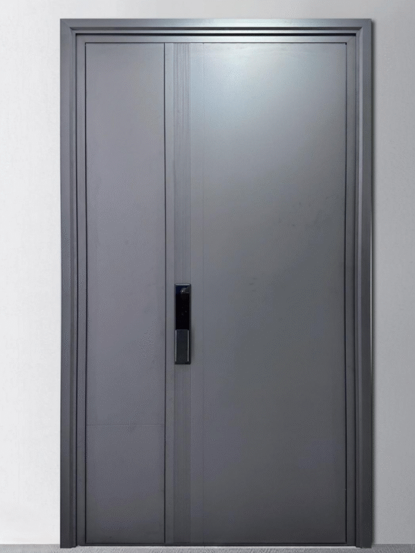 KSA Contractor’s Choice: Aluminum Armor Door with Subtle Textures & Smart Access for Compounds