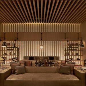 Hotel Modern Luxe Public Space Furniture Set (Lounge Sofas + Bar Stools + Dining Chairs) – SASO-Approved for Premium Hospitality Projects in Saudi Arabia