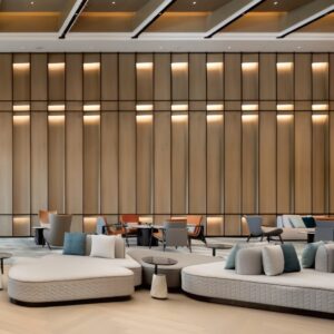 Hotel Sophisticated Dining & Lounge Furniture Suite (Round Dining Tables + Accent Chairs + Modular Sofas) – SASO-Approved for Saudi High-End Hospitality Projects