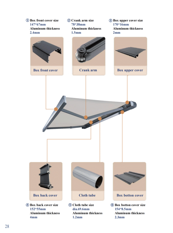 Full Cassette Awning Shading: All-Covered Protection - Image 4