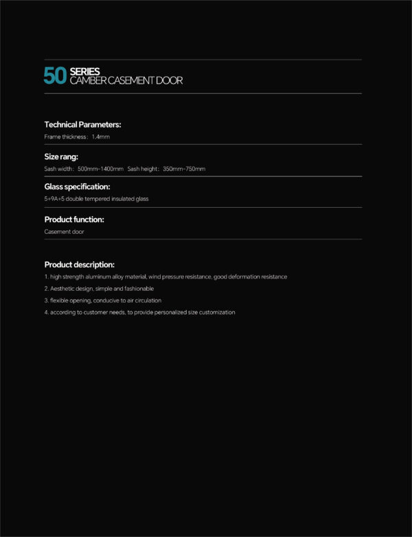 50 Non-thermal Casement Door - Image 3