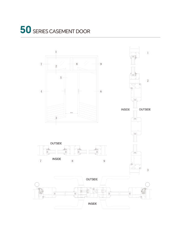 50 Non-thermal Casement Door - Image 2