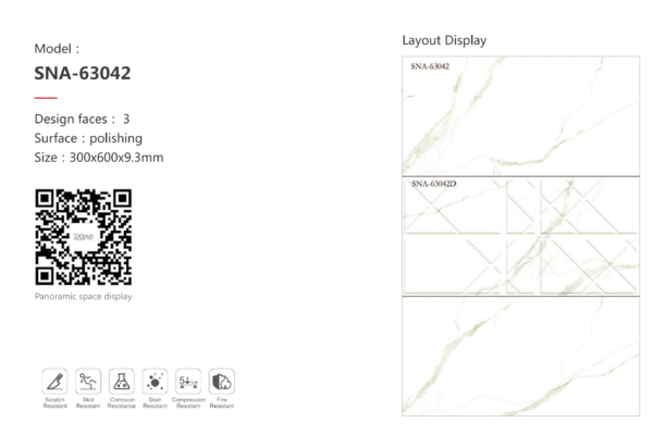 Sleek White Marble-Effect Tile: Polished & Scratch-Resistant for Modern Kitchen Backsplashes - Image 2