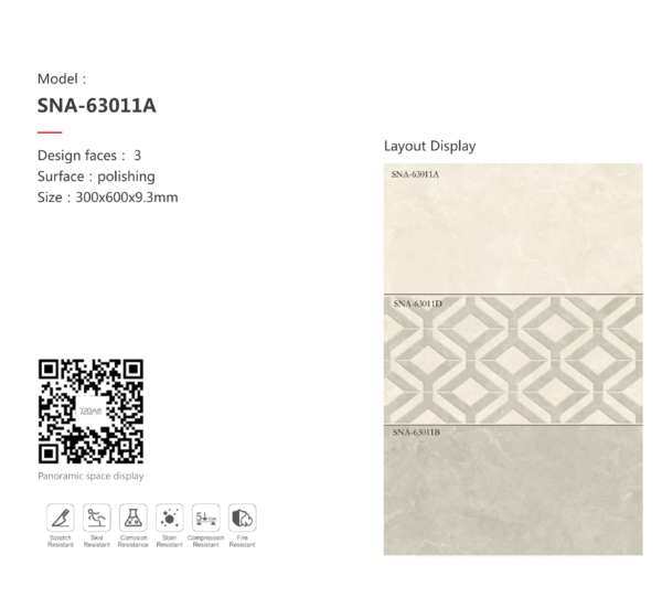 Modern Grey Marble-Effect Tile: Scratch-Resistant & Easy-Clean for Residential Bathrooms - Image 4