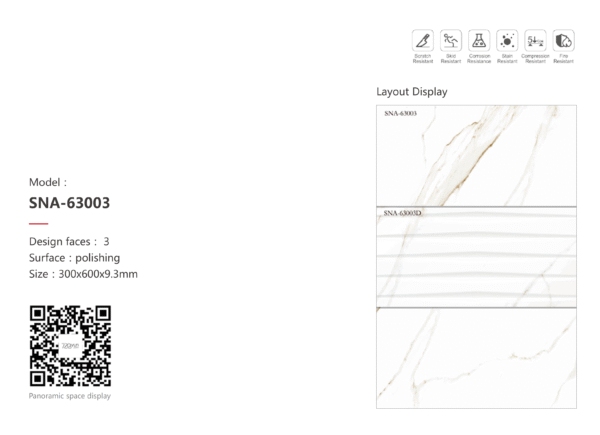 Sleek White Marble-Effect Tile: Anti-Slip & Stain-Resistant for Modern Kitchens - Image 4