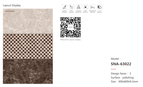 Elegant Beige Marble-Effect Tile: Anti-Slip & Stain-Resistant for Luxury Hotel Bathrooms - Image 4