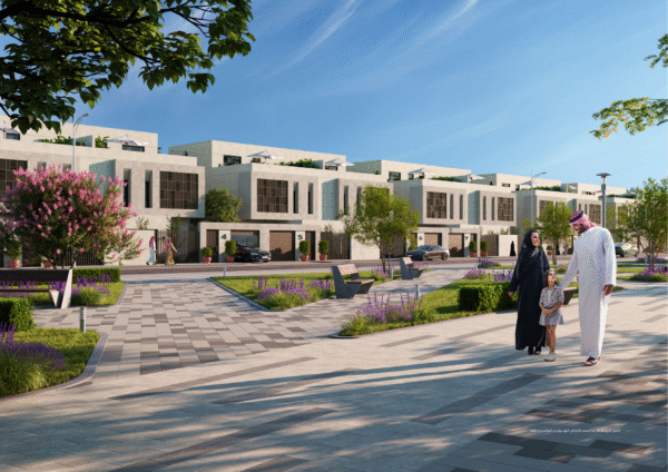 Saudi - Focused Textured Beige Exterior Wall Paint with Elegance for Private Courtyard Living