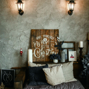 Tactile Interior Wall Artistic Paint: Crafting Warm Retro Living Room Vibes