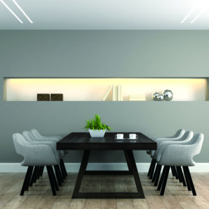 Majestic Interior Wall Artistic Paint: Calm Gray Tone for KSA Elegant Dining Areas