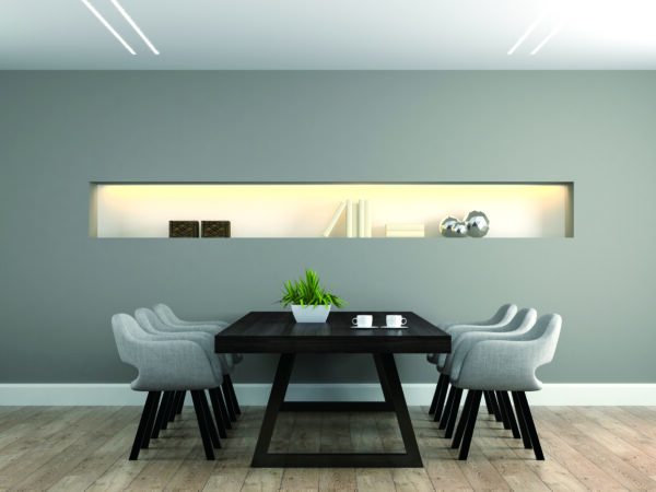Majestic Interior Wall Artistic Paint: Calm Gray Tone for KSA Elegant Dining Areas