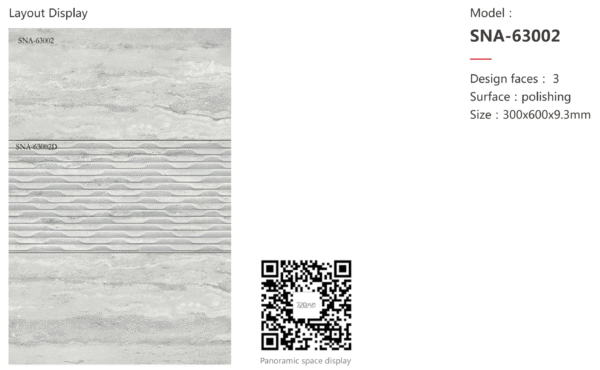 Elegant Grey Marble - Effect Tile: Textured & Smooth Combo for Modern Bathrooms - Image 3
