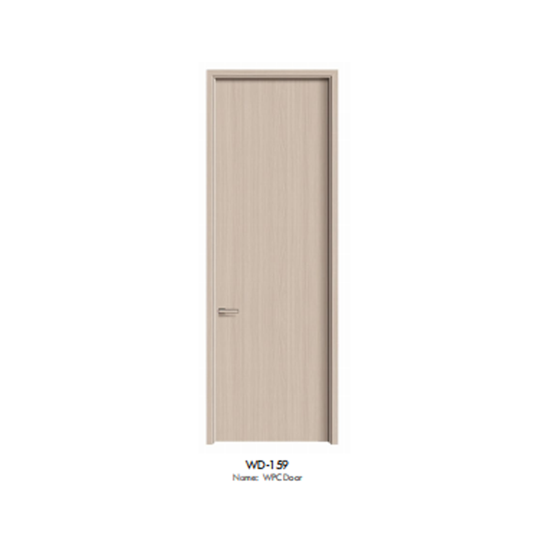 China Wpc Door Supplier – Warm Brown Wood Grain Wpc Interior Doors For Office & Residential Projects (1)