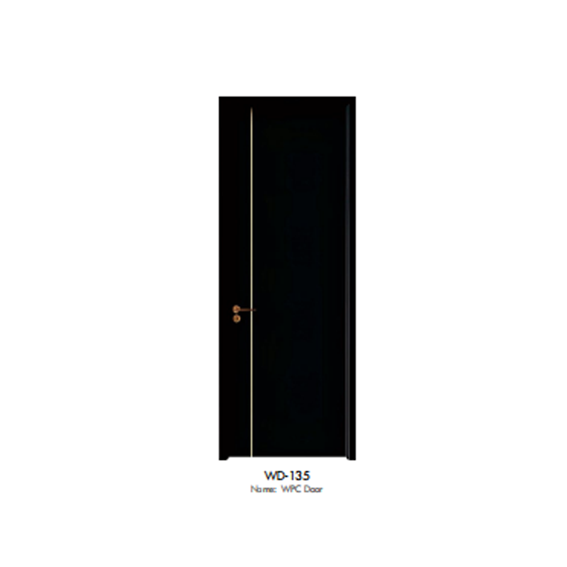 High Durability Dark Wood Grain Wpc Door Eco Friendly Interior Wpc Door (2)