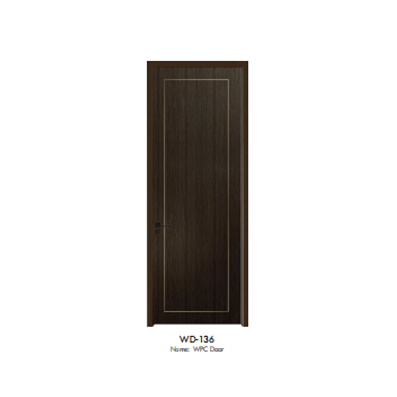 High Durability Dark Wood Grain Wpc Door Eco Friendly Interior Wpc Door (3)