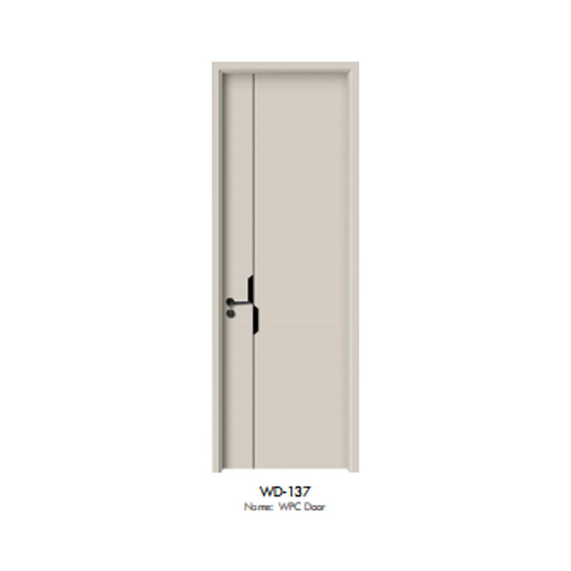 High Durability Dark Wood Grain Wpc Door Eco Friendly Interior Wpc Door (4)