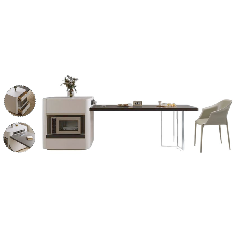 Caramel Beige Gray Modern Luxury Home Furniture Suite Sofa Beds Functional Dining Set (4)