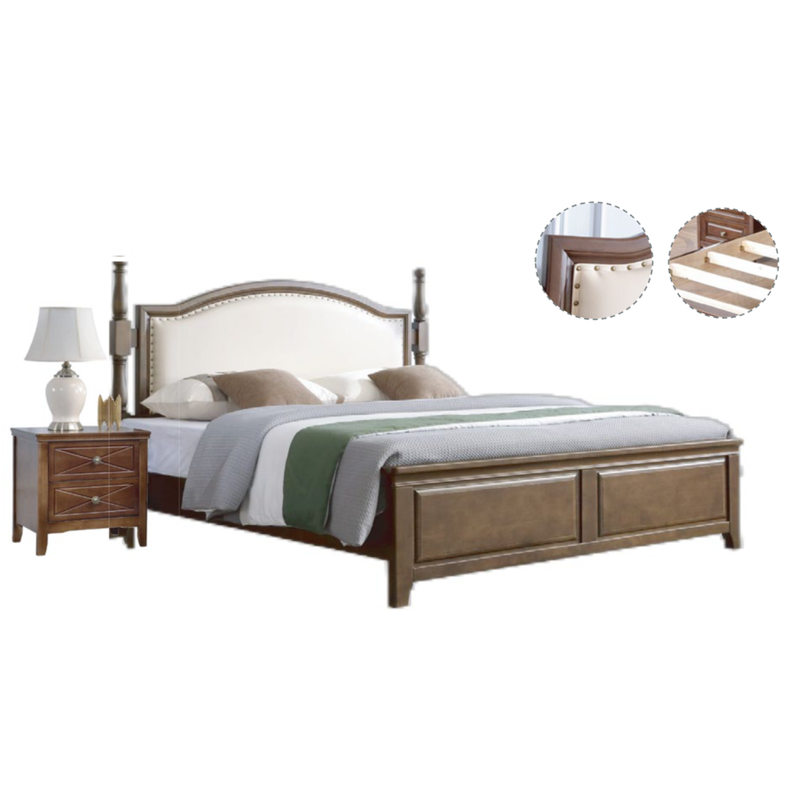 Dark Wood Classic American Home Furniture Suite Sofa Beds Dining Table (1)