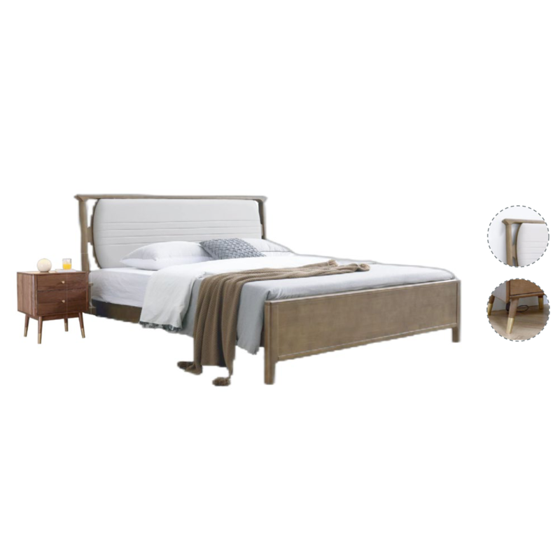 Dark Wood Gray Blue Brown Modern Luxury Home Furniture Suite Sofa Beds Dining Table (4)