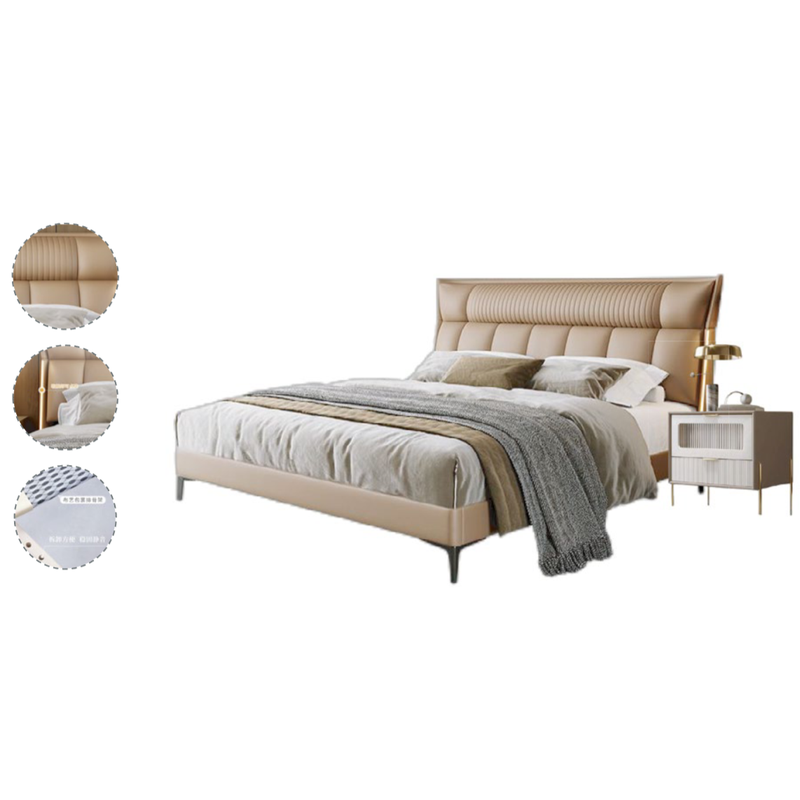 Light Beige White Gold Luxury Modern Home Furniture Suite Sofa Beds Dining Table (2)