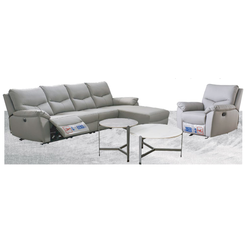 Light Gray White Modern Luxury Functional Home Furniture Suite Recliner Sofa Beds Dining Table (2)