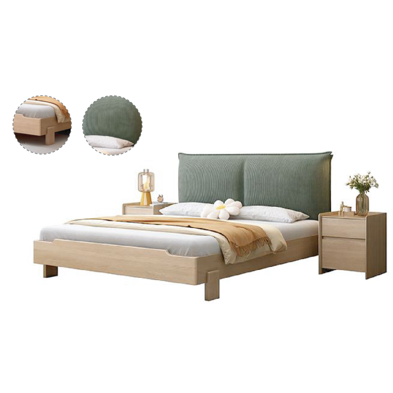 Light Wood Beige Green Natural Modern Home Furniture Suite Sofa Beds Dining Table (1)