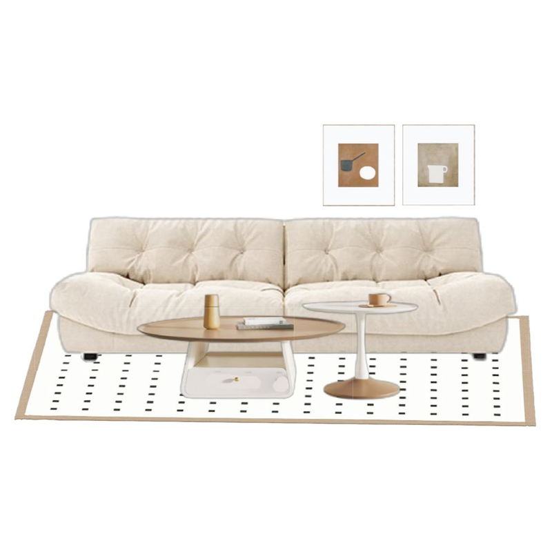 Light Wood Beige Green Natural Modern Home Furniture Suite Sofa Beds Dining Table (2)