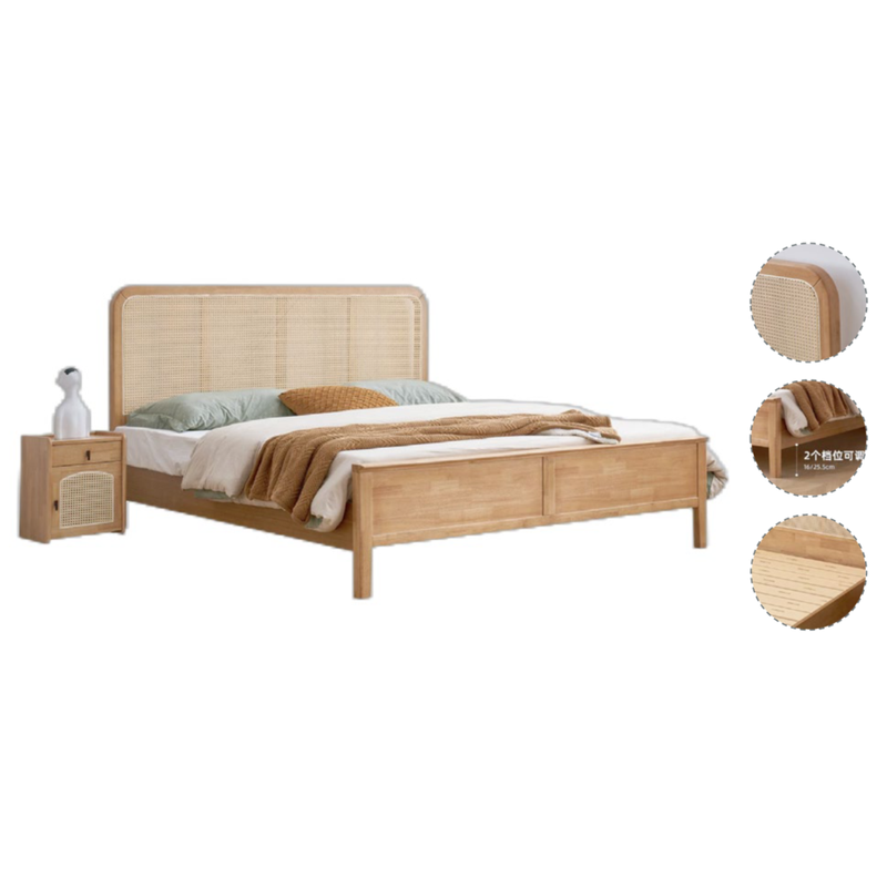 Light Wood Rattan Natural Modern Home Furniture Suite Sofa Beds Dining Table (4)